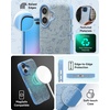 image:imageZAGG London Snap Case for iPhone 16 Plus  Embroidered Doodle Fabric Design MagSafe Compatible 13ft Drop Protection with Graphene Slim amp Lightweight Wireless Charging Compatible BlueBlue Doodle