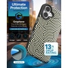 image:imageZAGG London Snap Case for iPhone 16 Plus  Embroidered Doodle Fabric Design MagSafe Compatible 13ft Drop Protection with Graphene Slim amp Lightweight Wireless Charging Compatible BlueGlow In The Dark Maze