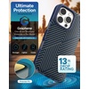 image:imageZAGG London Snap Case for iPhone 16 Plus  Embroidered Doodle Fabric Design MagSafe Compatible 13ft Drop Protection with Graphene Slim amp Lightweight Wireless Charging Compatible BlueNavy Blue