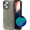 image:imageZAGG London Snap Case for iPhone 16 Plus  Embroidered Doodle Fabric Design MagSafe Compatible 13ft Drop Protection with Graphene Slim amp Lightweight Wireless Charging Compatible BlueGlow In The Dark Maze