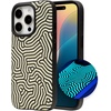 image:imageZAGG London Snap Case for iPhone 16 Plus  Embroidered Doodle Fabric Design MagSafe Compatible 13ft Drop Protection with Graphene Slim amp Lightweight Wireless Charging Compatible BlueGlow In The Dark Maze