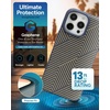 image:imageZAGG London Snap Case for iPhone 16 Plus  Embroidered Doodle Fabric Design MagSafe Compatible 13ft Drop Protection with Graphene Slim amp Lightweight Wireless Charging Compatible BlueNavy Blue