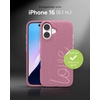 image:imageZAGG London Snap Case for iPhone 16 Plus  Embroidered Doodle Fabric Design MagSafe Compatible 13ft Drop Protection with Graphene Slim amp Lightweight Wireless Charging Compatible BluePink Love