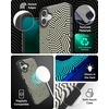 image:imageZAGG London Snap Case for iPhone 16 Plus  Embroidered Doodle Fabric Design MagSafe Compatible 13ft Drop Protection with Graphene Slim amp Lightweight Wireless Charging Compatible BlueGlow In The Dark Maze