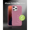 image:imageZAGG London Snap Case for iPhone 16 Plus  Embroidered Doodle Fabric Design MagSafe Compatible 13ft Drop Protection with Graphene Slim amp Lightweight Wireless Charging Compatible BluePink Love