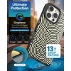 image:imageZAGG London Snap Case for iPhone 16 Plus  Embroidered Doodle Fabric Design MagSafe Compatible 13ft Drop Protection with Graphene Slim amp Lightweight Wireless Charging Compatible BlueGlow In The Dark Maze