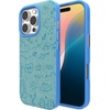 image:imageZAGG London Snap Case for iPhone 16 Plus  Embroidered Doodle Fabric Design MagSafe Compatible 13ft Drop Protection with Graphene Slim amp Lightweight Wireless Charging Compatible BlueBlue Doodle