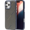 image:imageZAGG London Snap Case for iPhone 16 Plus  Embroidered Doodle Fabric Design MagSafe Compatible 13ft Drop Protection with Graphene Slim amp Lightweight Wireless Charging Compatible BlueNavy Blue