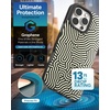 image:imageZAGG London Snap Case for iPhone 16 Plus  Embroidered Doodle Fabric Design MagSafe Compatible 13ft Drop Protection with Graphene Slim amp Lightweight Wireless Charging Compatible BlueGlow In The Dark Maze