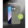 image:imageZAGG London Snap Case for iPhone 16 Plus  Embroidered Doodle Fabric Design MagSafe Compatible 13ft Drop Protection with Graphene Slim amp Lightweight Wireless Charging Compatible BlueGlow In The Dark Maze
