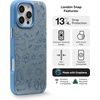 image:imageZAGG London Snap Case for iPhone 16 Plus  Embroidered Doodle Fabric Design MagSafe Compatible 13ft Drop Protection with Graphene Slim amp Lightweight Wireless Charging Compatible BlueBlue Doodle