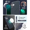 image:imageZAGG London Snap Case for iPhone 16 Plus  Embroidered Doodle Fabric Design MagSafe Compatible 13ft Drop Protection with Graphene Slim amp Lightweight Wireless Charging Compatible BlueNavy Blue