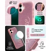 image:imageZAGG London Snap Case for iPhone 16 Plus  Embroidered Doodle Fabric Design MagSafe Compatible 13ft Drop Protection with Graphene Slim amp Lightweight Wireless Charging Compatible BluePink Love