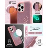image:imageZAGG London Snap Case for iPhone 16 Plus  Embroidered Doodle Fabric Design MagSafe Compatible 13ft Drop Protection with Graphene Slim amp Lightweight Wireless Charging Compatible BluePink Love
