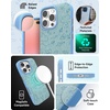 image:imageZAGG London Snap Case for iPhone 16 Plus  Embroidered Doodle Fabric Design MagSafe Compatible 13ft Drop Protection with Graphene Slim amp Lightweight Wireless Charging Compatible BlueBlue Doodle