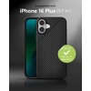 image:imageZAGG Luxe Snap Case for iPhone 16 Plus  MagSafe Wireless Charging 10ft Drop Protection EcoFriendly Graphene Reinforced Ripple Design River BlueBlack