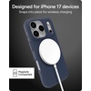 image:imageZAGG Luxe Snap Case for iPhone 16 Plus  MagSafe Wireless Charging 10ft Drop Protection EcoFriendly Graphene Reinforced Ripple Design River BlueBlue Navy