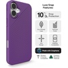 image:imageZAGG Luxe Snap Case for iPhone 16 Plus  MagSafe Wireless Charging 10ft Drop Protection EcoFriendly Graphene Reinforced Ripple Design River BlueGrape Purple