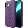 image:imageZAGG Luxe Snap Case for iPhone 16 Plus  MagSafe Wireless Charging 10ft Drop Protection EcoFriendly Graphene Reinforced Ripple Design River BlueGrape Purple