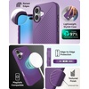 image:imageZAGG Luxe Snap Case for iPhone 16 Plus  MagSafe Wireless Charging 10ft Drop Protection EcoFriendly Graphene Reinforced Ripple Design River BlueGrape Purple
