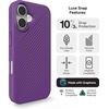 image:imageZAGG Luxe Snap Case for iPhone 16 Plus  MagSafe Wireless Charging 10ft Drop Protection EcoFriendly Graphene Reinforced Ripple Design River BlueGrape Purple
