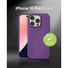 image:imageZAGG Luxe Snap Case for iPhone 16 Plus  MagSafe Wireless Charging 10ft Drop Protection EcoFriendly Graphene Reinforced Ripple Design River BlueGrape Purple