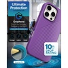image:imageZAGG Luxe Snap Case for iPhone 16 Plus  MagSafe Wireless Charging 10ft Drop Protection EcoFriendly Graphene Reinforced Ripple Design River BlueGrape Purple