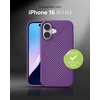 image:imageZAGG Luxe Snap Case for iPhone 16 Plus  MagSafe Wireless Charging 10ft Drop Protection EcoFriendly Graphene Reinforced Ripple Design River BlueGrape Purple