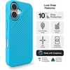 image:imageZAGG Luxe Snap Case for iPhone 16 Plus  MagSafe Wireless Charging 10ft Drop Protection EcoFriendly Graphene Reinforced Ripple Design River BlueRiver Blue