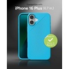 image:imageZAGG Luxe Snap Case for iPhone 16 Plus  MagSafe Wireless Charging 10ft Drop Protection EcoFriendly Graphene Reinforced Ripple Design River BlueRiver Blue
