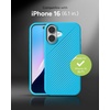 image:imageZAGG Luxe Snap Case for iPhone 16 Plus  MagSafe Wireless Charging 10ft Drop Protection EcoFriendly Graphene Reinforced Ripple Design River BlueRiver Blue