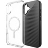 image:imageZAGG Luxe Snap Case for iPhone 16 Plus  MagSafe Wireless Charging 10ft Drop Protection EcoFriendly Graphene Reinforced Ripple Design River BlueTransparent