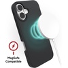 image:imageZAGG Manhattan Snap for iPhone 16 Plus Case  MagSafe Compatible 13ft Drop Protection Strengthened with Graphene SoftTouch Silicone Slim amp Lightweight Design 96 Recycled Content Navy BlueBlack