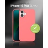 image:imageZAGG Manhattan Snap for iPhone 16 Plus Case  MagSafe Compatible 13ft Drop Protection Strengthened with Graphene SoftTouch Silicone Slim amp Lightweight Design 96 Recycled Content Navy BlueBegonia Pink
