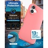 image:imageZAGG Manhattan Snap for iPhone 16 Plus Case  MagSafe Compatible 13ft Drop Protection Strengthened with Graphene SoftTouch Silicone Slim amp Lightweight Design 96 Recycled Content Navy BlueBegonia Pink