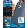 image:imageZAGG Manhattan Snap for iPhone 16 Plus Case  MagSafe Compatible 13ft Drop Protection Strengthened with Graphene SoftTouch Silicone Slim amp Lightweight Design 96 Recycled Content Navy BlueNavy Blue