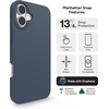 image:imageZAGG Manhattan Snap for iPhone 16 Plus Case  MagSafe Compatible 13ft Drop Protection Strengthened with Graphene SoftTouch Silicone Slim amp Lightweight Design 96 Recycled Content Navy BlueNavy Blue