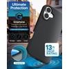 image:imageZAGG Manhattan Snap for iPhone 16 Plus Case  MagSafe Compatible 13ft Drop Protection Strengthened with Graphene SoftTouch Silicone Slim amp Lightweight Design 96 Recycled Content Navy BlueBlack