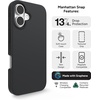 image:imageZAGG Manhattan Snap for iPhone 16 Plus Case  MagSafe Compatible 13ft Drop Protection Strengthened with Graphene SoftTouch Silicone Slim amp Lightweight Design 96 Recycled Content Navy BlueBlack