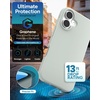image:imageZAGG Manhattan Snap for iPhone 16 Plus Case  MagSafe Compatible 13ft Drop Protection Strengthened with Graphene SoftTouch Silicone Slim amp Lightweight Design 96 Recycled Content Navy BlueAqua Foam Gray