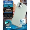 image:imageZAGG Manhattan Snap for iPhone 16 Plus Case  MagSafe Compatible 13ft Drop Protection Strengthened with Graphene SoftTouch Silicone Slim amp Lightweight Design 96 Recycled Content Navy BlueAqua Foam Gray