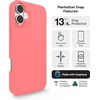 image:imageZAGG Manhattan Snap for iPhone 16 Plus Case  MagSafe Compatible 13ft Drop Protection Strengthened with Graphene SoftTouch Silicone Slim amp Lightweight Design 96 Recycled Content Navy BlueBegonia Pink