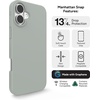 image:imageZAGG Manhattan Snap for iPhone 16 Plus Case  MagSafe Compatible 13ft Drop Protection Strengthened with Graphene SoftTouch Silicone Slim amp Lightweight Design 96 Recycled Content Navy BlueAqua Foam Gray