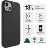 image:imageZAGG Manhattan Snap iPhone 151413 Case  Premium Silicone iPhone Case Durable Graphene Material Smooth Surface with a Comfortable Ripple Grip MagSafe Phone Case Plum PurpleBlack