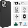 image:imageZAGG Manhattan Snap iPhone 151413 Case  Premium Silicone iPhone Case Durable Graphene Material Smooth Surface with a Comfortable Ripple Grip MagSafe Phone Case Plum PurpleBlack