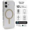 image:imageZAGG Milan Case for iPhone 17e 16e 1514 13  Stylish amp Slim Design 13ft Drop Protection Wireless Charging Compatible EcoFriendlyGlitter Swirl SilverGold Glitter