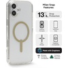 image:imageZAGG Milan Case for iPhone 17e 16e 1514 13  Stylish amp Slim Design 13ft Drop Protection Wireless Charging Compatible EcoFriendlyGlitter Swirl SilverGold Glitter