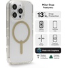 image:imageZAGG Milan Case for iPhone 17e 16e 1514 13  Stylish amp Slim Design 13ft Drop Protection Wireless Charging Compatible EcoFriendlyGlitter Swirl SilverGold Glitter