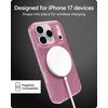 image:imageZAGG Milan Case for iPhone 17e 16e 1514 13  Stylish amp Slim Design 13ft Drop Protection Wireless Charging Compatible EcoFriendlyGlitter Swirl SilverPink Glimmering Wave