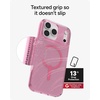 image:imageZAGG Milan Case for iPhone 17e 16e 1514 13  Stylish amp Slim Design 13ft Drop Protection Wireless Charging Compatible EcoFriendlyGlitter Swirl SilverPink Glimmering Wave